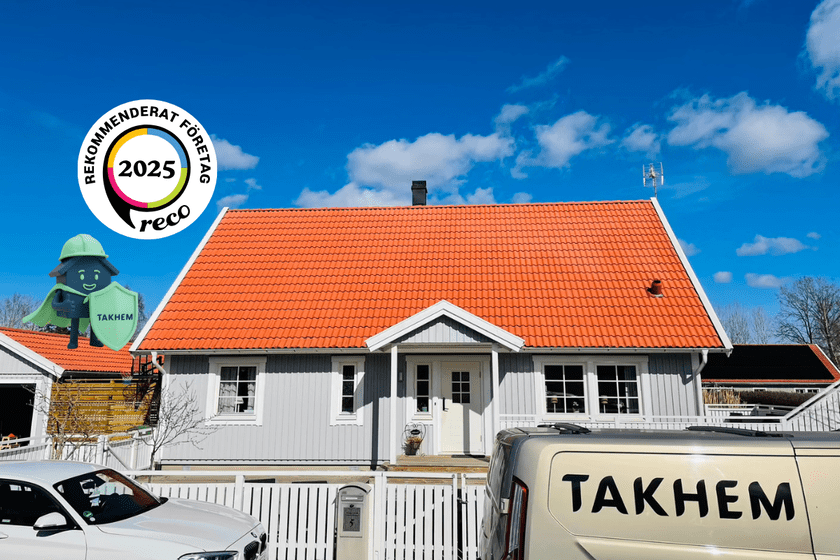Takmålning Takhem Villa Exempel
